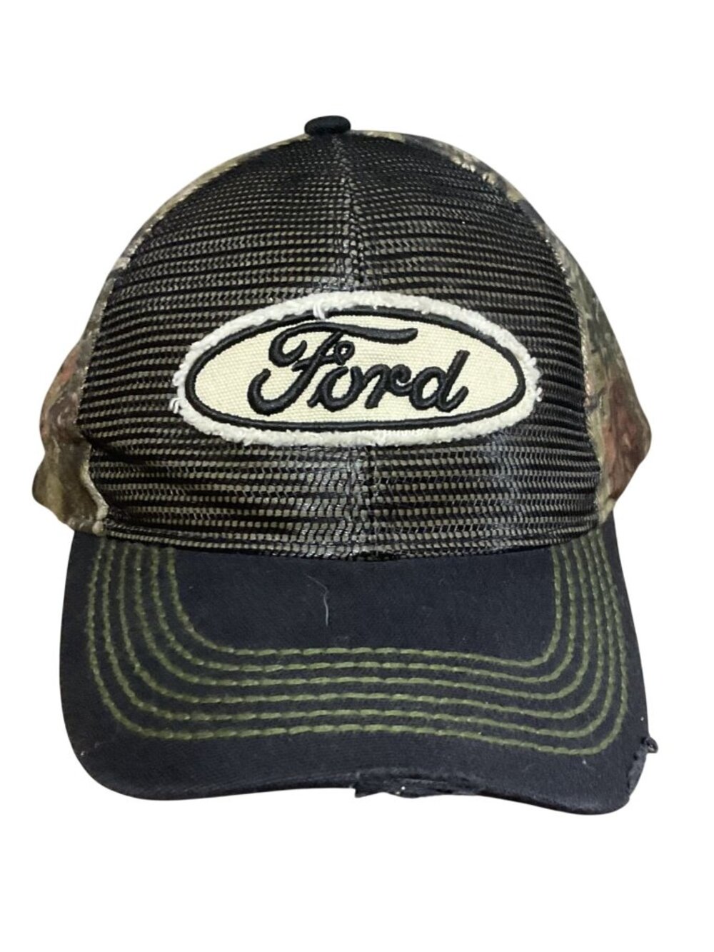 NWOT Ford Camo Mesh Trucker Hat L/XL By Paramount Outdoors Cotton Blend